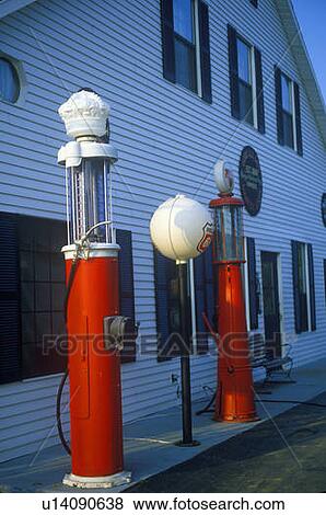 Stock Photo - Combination country store and gas station, Bourbon, MO. Fotosearch