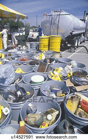 Containers of used oil and other toxic household chemicals View Large Photo Image Stock Image - Containers of used oil and other toxic household chemicals. Fotosearch