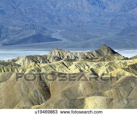 Stock Image - Death Valley National Monument, Zabriskie Point, California. Fotosearch