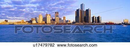 Detroit Sunrise, Michigan View Large Photo Image Stock Image - Detroit Sunrise, Michigan. Fotosearch