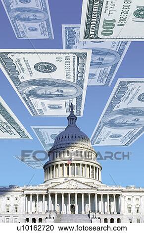 Digital composite: U. S. Capitol with floating one hundred dollar bills View Large Photo Image Stock Image - Digital composite: U. S. Capitol with floating one hundred dollar bills. Fotosearch