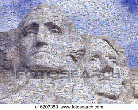 Digital mosaic of small images comprising Washington and Jefferson on Mt. Rsuhmore View Large Photo Image Stock Image - Digital mosaic of small images comprising Washington and Jefferson on Mt. Rsuhmore. Fotosearch