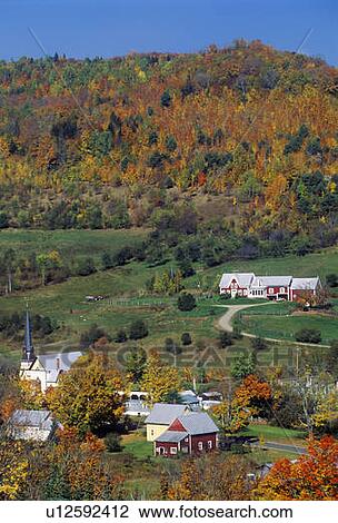 Stock Image - East Orange, VT in Autumn. Fotosearch