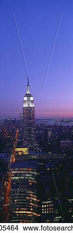 Empire State Building at Sunset, View from 5AV & 42nd Street, New York View Large Photo Image Picture - Empire State Building at Sunset, View from 5AV & 42nd Street, New York. Fotosearch