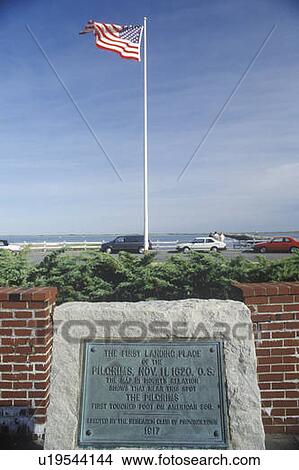 Picture - First landing spot of the Pilgrims, Provincetown, Cape Cod, Massachusetts. Fotosearch