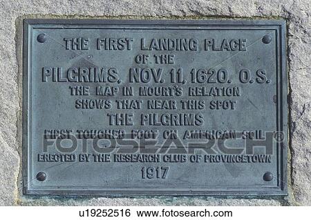 Stock Photograph - First landing spot of the Pilgrims, Provincetown, Cape Cod, Massachusetts. Fotosearch