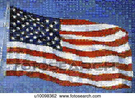 Stock Image - Flag Mosaic. Fotosearch