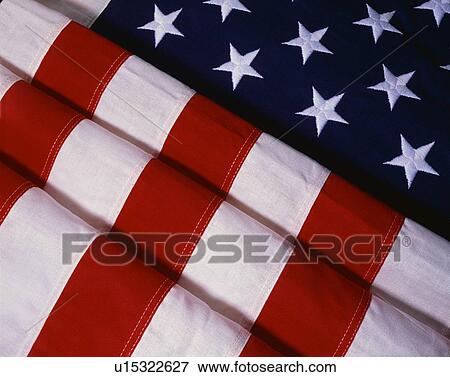 Stock Photo - Folded American flag. Fotosearch