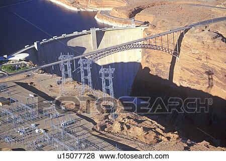 Glen Canyon Dam, Page, Arizona View Large Photo Image Stock Photo - Glen Canyon Dam, Page, Arizona. Fotosearch