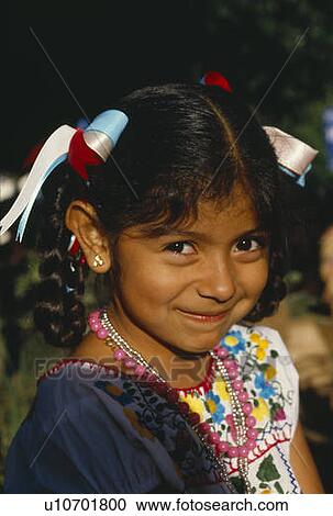 Hispanic girl in traditional costume at Olvera Street View Large Photo Image Stock Image - Hispanic girl in traditional costume at Olvera Street. Fotosearch