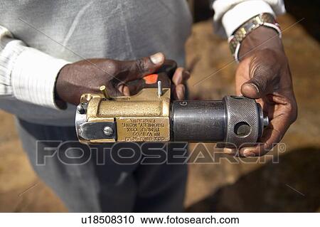 Stock Image - Humane killing gun. Fotosearch