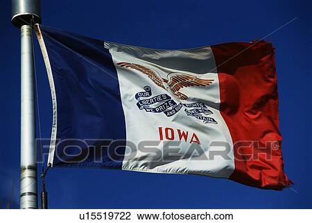 Iowa State flag, waving in the wind View Large Photo Image Stock Image - Iowa State flag, waving in the wind. Fotosearch