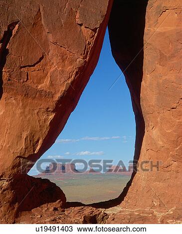 Stock Image - Keyhole View at Monument Valley, Arizona. Fotosearch