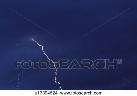 Lightning Bolt in the Night Sky View Large Photo Image Picture - Lightning Bolt in the Night Sky. Fotosearch