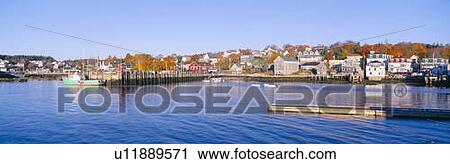 Stock Image - Lobster Village, Stonington, Maine. Fotosearch
