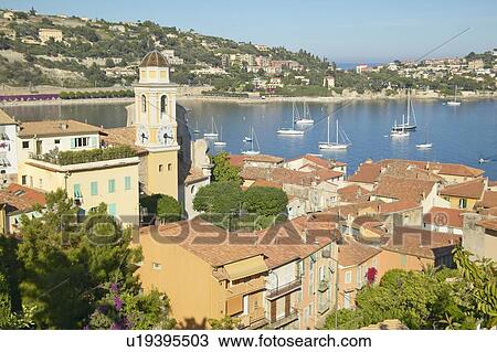 Looking down on Villefranche sur Mer, French Riviera, France View Large Photo Image Stock Image - Looking down on Villefranche sur Mer, French Riviera, France. Fotosearch