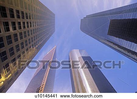 Looking up at Los Angeles office towers, Los Angeles, California View Large Photo Image Stock Image - Looking up at Los Angeles office towers, Los Angeles, California. Fotosearch