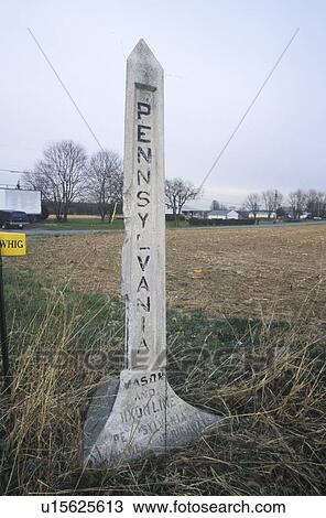 Marker at the Mason Dixon line View Large Photo Image Stock Image - Marker at the Mason Dixon line. Fotosearch