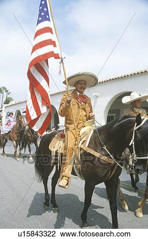 Mexican-American Rider in July 4th Parade View Large Photo Image Stock Image - Mexican-American Rider in July 4th Parade. Fotosearch