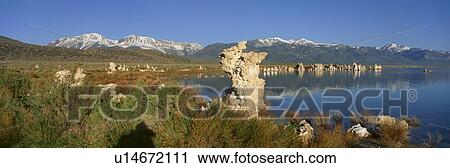 Stock Image - Mono Lake, Tufa Rock, CA. Fotosearch
