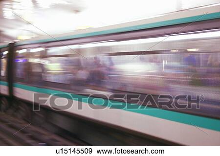 Moving Metro Train View Large Photo Image Stock Photo - Moving Metro Train. Fotosearch