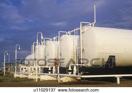 Stock Photo - Oil Tanks. Fotosearch