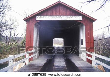 Stock Photo - Old Covered Bridge. Fotosearch