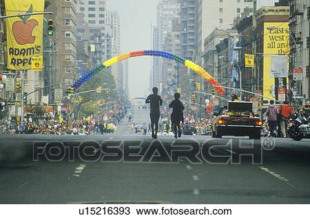 Pair of runners in NY City Marathon, 1st Avenue and 59th Street Bridge View Large Photo Image Stock Image - Pair of runners in NY City Marathon, 1st Avenue and 59th Street Bridge. Fotosearch
