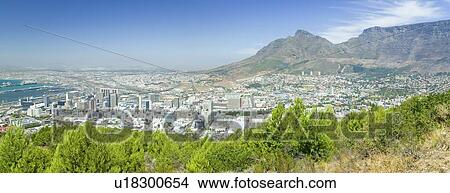 Panoramic view of Cape Town and Table Bay View Large Photo Image Picture - Panoramic view of Cape Town and Table Bay. Fotosearch