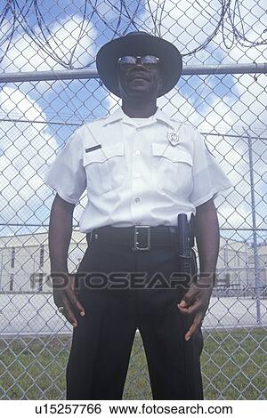 Stock Photograph - Prison Guard at Dade County Correctional Facility. Fotosearch