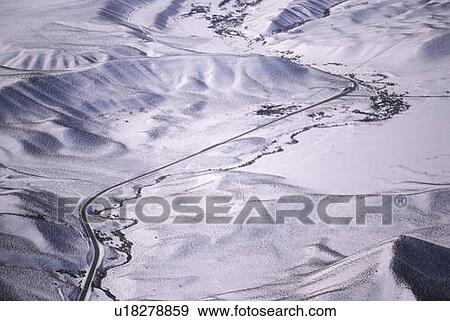 Stock Photo - Road Through The Excelsior Mountains, California. Fotosearch