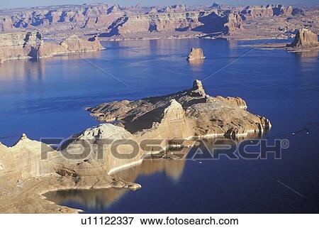 Rock Formations, Lake Powell, Page, Arizona View Large Photo Image Stock Photo - Rock Formations, Lake Powell, Page, Arizona. Fotosearch