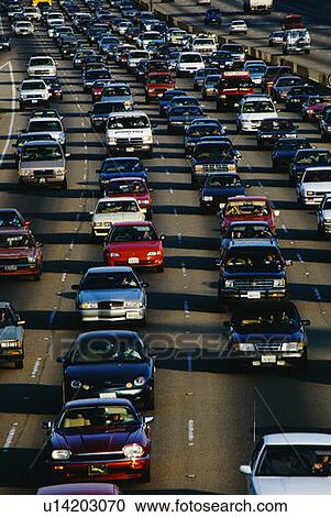 Stock Image - Rush Hour in LA. Fotosearch