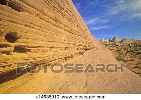 Sandstone with a view of White Dome Rock in Valley of Fire State Park, NV View Large Photo Image Stock Image - Sandstone with a view of White Dome Rock in Valley of Fire State Park, NV. Fotosearch