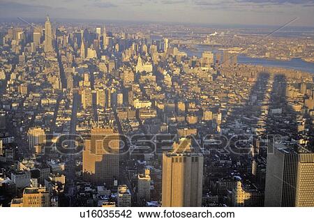 Stock Image - Skyline of Mid-town New York City, NY. Fotosearch