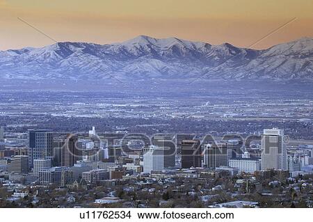 Skyline of Salt Lake City View Large Photo Image Picture - Skyline of Salt Lake City. Fotosearch