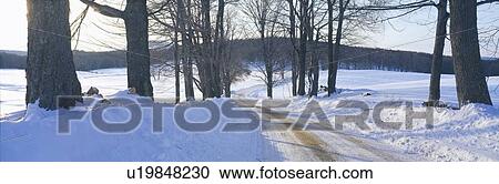 Snowy Road at Sunset, Near Woodstock, Vermont View Large Photo Image Stock Image - Snowy Road at Sunset, Near Woodstock, Vermont. Fotosearch