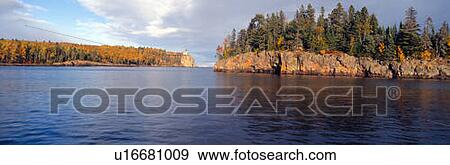 Stock Photo - Split Rock Lighthouse from 1905, Lake Superior, Minnesota. Fotosearch