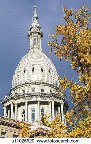 State Capitol of Michigan, Lansing View Large Photo Image Stock Image - State Capitol of Michigan, Lansing. Fotosearch