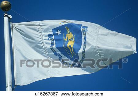 State Flag of Massachusetts View Large Photo Image Stock Photo - State Flag of Massachusetts. Fotosearch