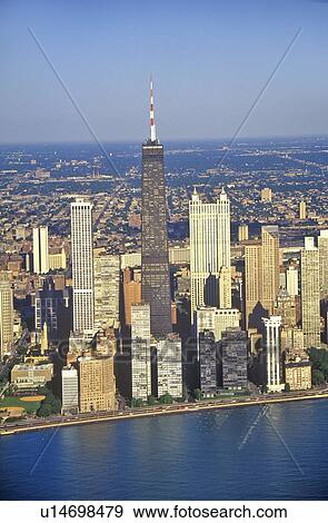 Stock Photo - The Chicago Skyline, Chicago, Illinois. Fotosearch