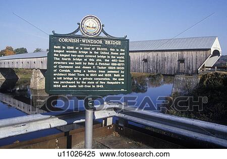 Stock Photography - The Cornish-Windsor bridge. Fotosearch