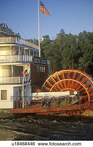 Stock Photograph - The Delta Queen, a relic of the steamboat era of the 19th century. Fotosearch