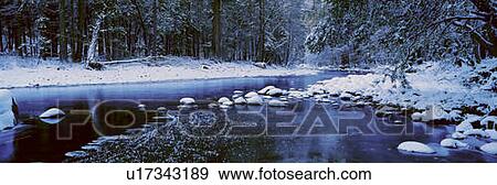 The Merced River In Winter, Yosemite National Park, California View Large Photo Image Stock Photo - The Merced River In Winter, Yosemite National Park, California. Fotosearch