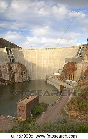 Theodore Roosevelt Dam on Apache Lake View Large Photo Image Stock Photography - Theodore Roosevelt Dam on Apache Lake. Fotosearch