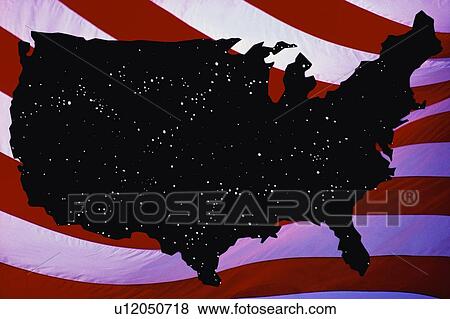 Stock Photo - This is a map of the United States. Fotosearch
