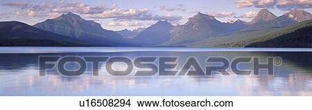 This is Lake McDonald. The surrounding mountains are reflected in the lake. View Large Photo Image Picture - This is Lake McDonald. The surrounding mountains are reflected in the lake.. Fotosearch