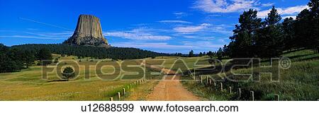 This is the Devil's Tower National Monument View Large Photo Image Stock Photo - This is the Devil's Tower National Monument. Fotosearch