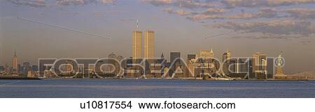 Picture - This is the Manhattan skyline from New Jersey. Fotosearch