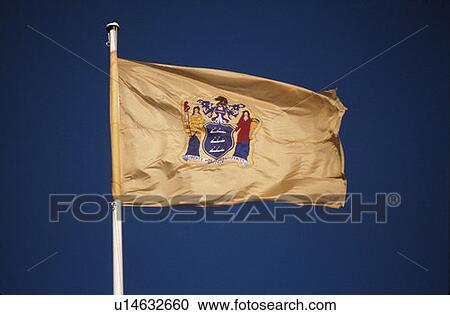 This is the New Jersey State Flag View Large Photo Image Stock Image - This is the New Jersey State Flag. Fotosearch